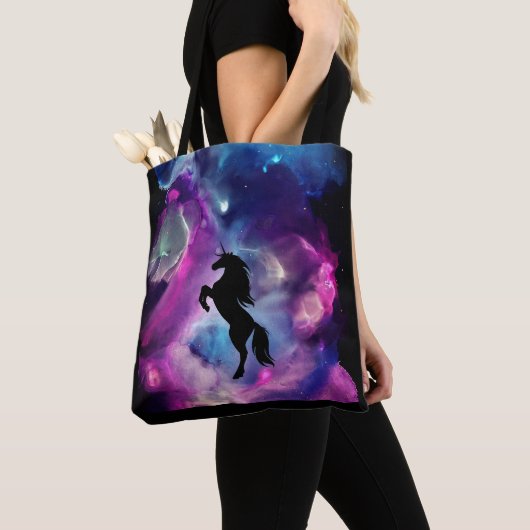 Fantasy Space Nebula Einicorn Rosa Blau Tasche (Von Nahem)