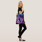 Fantasy Space Nebula Einicorn Rosa Blau Tasche (Am Model)