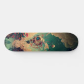Fantasy Space Roboter Art Skateboard (Horizontal)