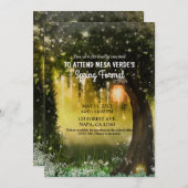 Fantasy Sparkle Verzauberter Grünwald Prom Einladung (Vorne/Hinten)