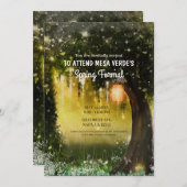 Fantasy Sparkle Verzauberter Grünwald Prom Einladung (Vorne/Hinten)