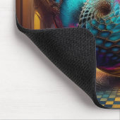Fantasy-Sphäre in Schachbrett-Halle Mousepad (Ecke)