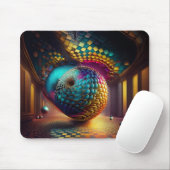 Fantasy Sphere in Checkerboard Hall Mousepad (Mit Mouse)