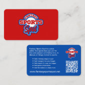 Fantasy Sports Spot Visitenkarte (Vorne/Hinten)