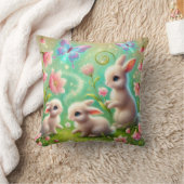 Fantasy Spring Bunny Garden Kissen (Decke)
