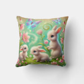 Fantasy Spring Bunny Garden Kissen (Rückseite)