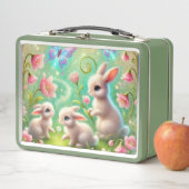 Fantasy Spring Bunny Garden Metall Brotdose (Beispiel)