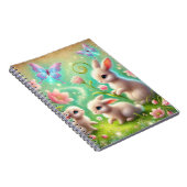 Fantasy Spring Bunny Garden Notizblock (Rechte Seite)