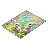 Fantasy Spring Bunny Garden Notizblock (Linke Seite)
