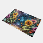 Fantasy Spring Garden Sunflower Rug Fußmatte (Schrägansicht)