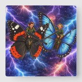 Fantasy Square wall clock Quadratische Wanduhr (Vorderseite)