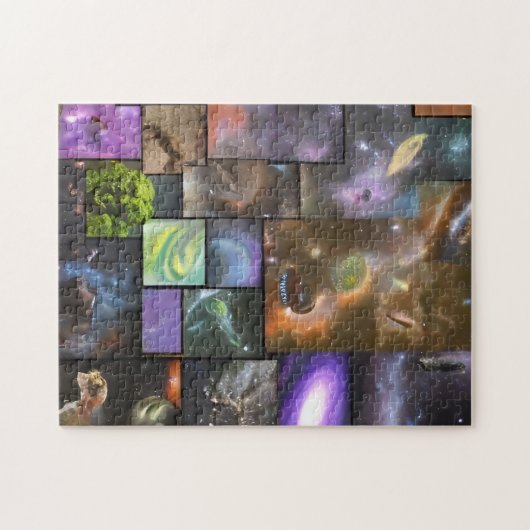 Fantasy Squared Collage of Outer Space Puzzle (Horizontal)