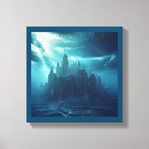 Fantasy-Stadt Atlantis (2) Leinwanddruck