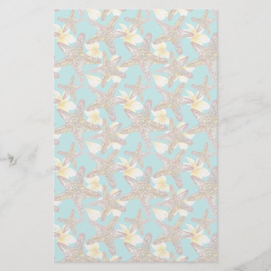 Fantasy Starfish Muster Briefpapier (Vorderseite)