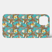 Fantasy Starfish Muster Case-Mate iPhone Hülle (Rückseite (Horizontal))