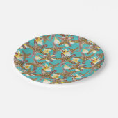 Fantasy Starfish Muster Pappteller (Schrägansicht)