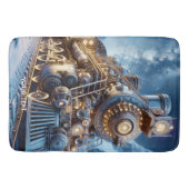 Fantasy Steam Train Winter Badematte (Vorderseite)