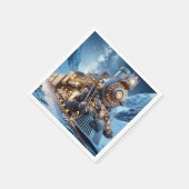 Fantasy Steam Train Winter Serviette (Ecke)