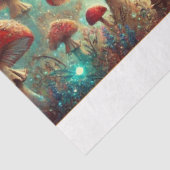 Fantasy-Steampunk-Alice-auf-Pilz-Decoupage Seidenpapier (Ausschnitt)