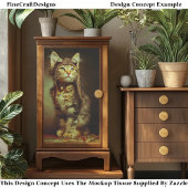 Fantasy Steampunk Aviator Kitten FB6R Decoupage Seidenpapier