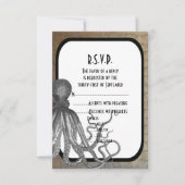 Fantasy steampunk Moderne Hochzeit R.S.V.P RSVP Karte (Vorderseite)