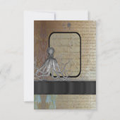 Fantasy steampunk Moderne Hochzeit R.S.V.P RSVP Karte (Rückseite)