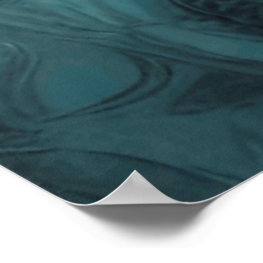 Fantasy Steampunk Orange Butterfly Aqua Poster (Ecke)