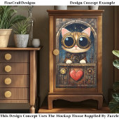 Fantasy Steampunk Tabby Cat Kitten AR2 Decoupage Seidenpapier