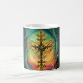 Fantasy Steampunk Verziert Cross in Aqua Kaffeetasse (Mittel)