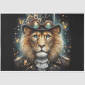 Fantasy Steampunk Viktorianisch Lion Decoupage Seidenpapier (Vorderseite)