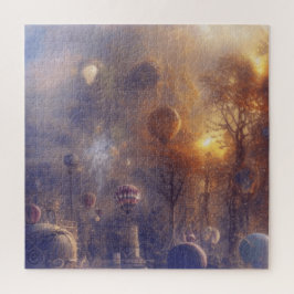 Fantasy Steampunk Vintage Heißluftballons Puzzle