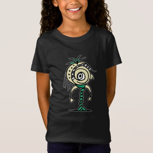Fantasy stolze Dame Alien Roboter Cartoon zeichnen T-Shirt (Vorderseite)