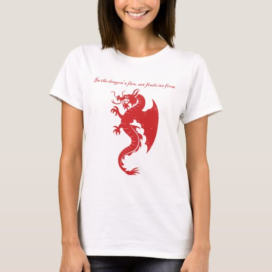 Fantasy Stroke Dragon Art Merchandise T-Shirt (Vorderseite)