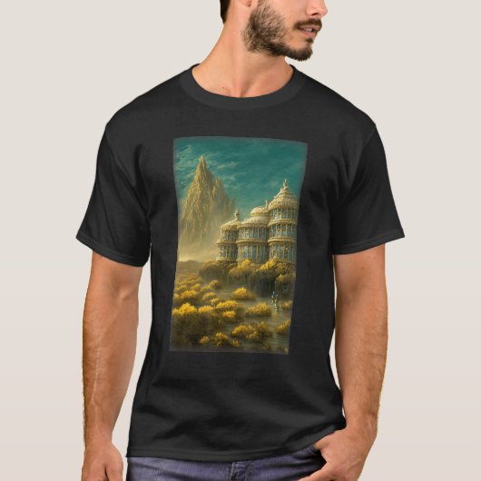 Fantasy Style Huge Ornate Home Apartament Building T-Shirt (Vorderseite)
