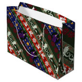 Fantasy Style Ugater Muster Große Geschenktasche Geschenktüte (Rückseite Schrägansicht)