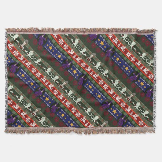 Fantasy Style Ugly Sweater Pattern Decke (Vorderseite)