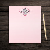 Fantasy Sun Hübsch Face Black Pink Rays Notizblock