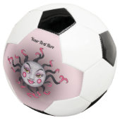Fantasy Sun Hübsch Face Pink Black Gray Fußball (Dreiviertel)