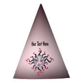 Fantasy Sun Hübsche Gesichter Scroller Pink Black Partyhütchen (Vorderseite)