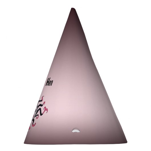 Fantasy Sun Hübsche Gesichter Scroller Pink Black  Partyhütchen (Rechts)