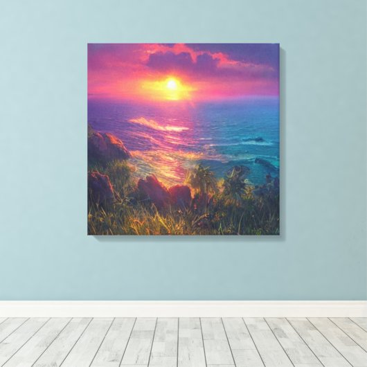 Fantasy Sunset Leinwanddruck (Insitu (Holzboden))