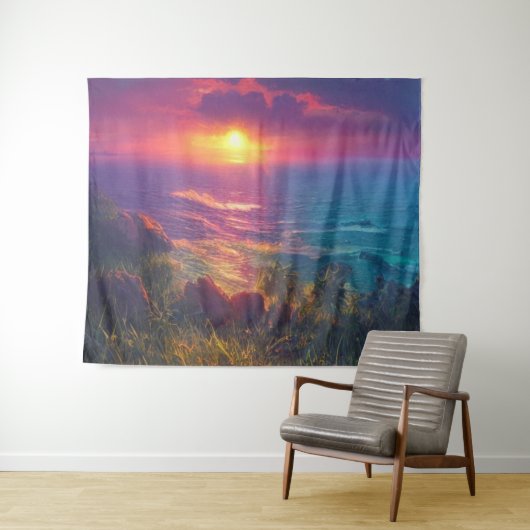 Fantasy Sunset Wandteppich (Beispiel (Horizontal))