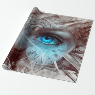 Fantasy sura Augenuhr Geschenkpapier