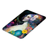 Fantasy Surreal Cosmic Frau Goddess Magnet (Linke Seite)