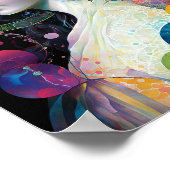 Fantasy Surreal Cosmic Frau Goddess Poster (Ecke)