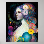 Fantasy Surreal Cosmic Frau Goddess Poster (Vorne)