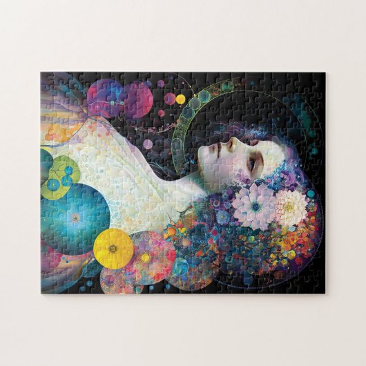Fantasy Surreal Cosmic Frau Goddess Puzzle (Horizontal)
