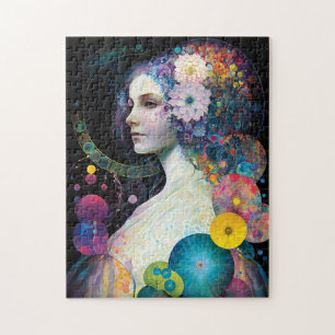 Fantasy Surreal Cosmic Frau Goddess Puzzle