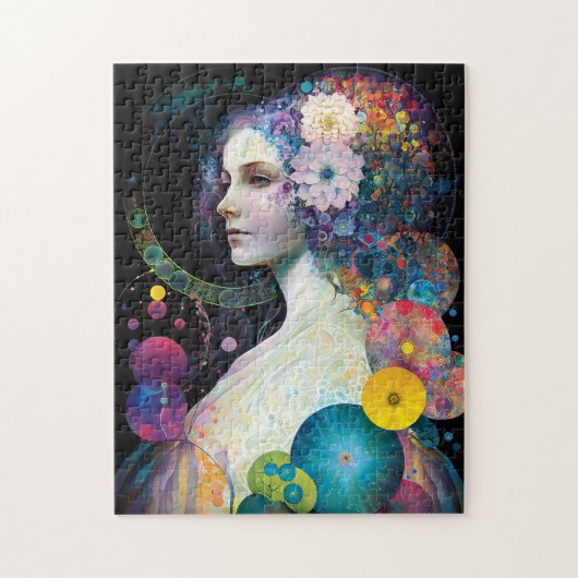 Fantasy Surreal Cosmic Frau Goddess Puzzle (Vertikal)