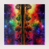 Fantasy Surreal farbenfrohe Landschaft Puzzle (Horizontal)